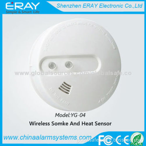 Heat & Photoelectric Smoke Alarm with red LED flash/433/315mhz